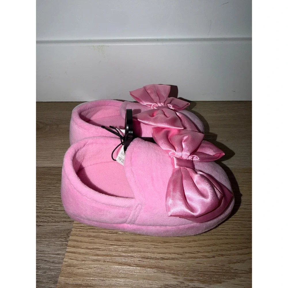 Toddler girl bow slippers 7/8